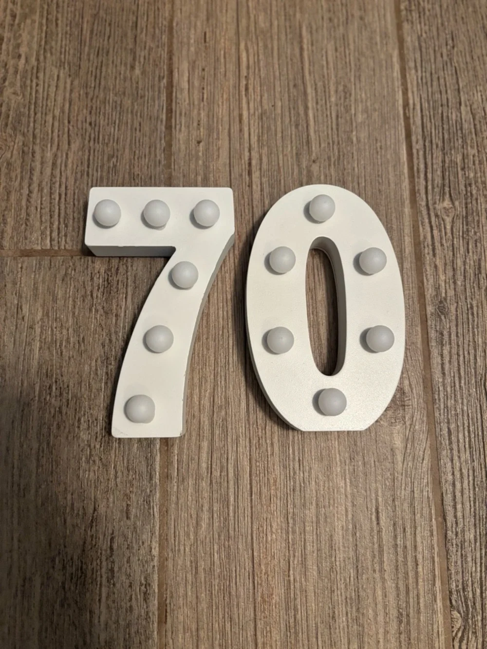 Hobby Lobby LED Marquee Number 70 - White 6.5 inches